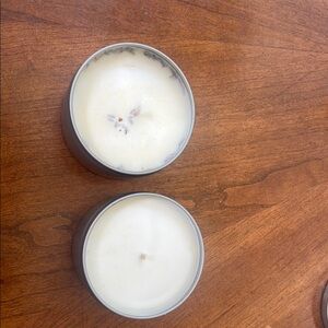 Set of Two White Scented Candles